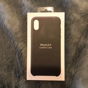 iPhone X Black Leather Case - Never Used